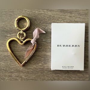 NIB Burberry Gold Women's Bag Charm BNWB 100% Authentic.